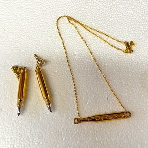 Earrings and necklace